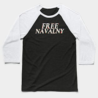 Free Navalny Typograph Baseball T-Shirt